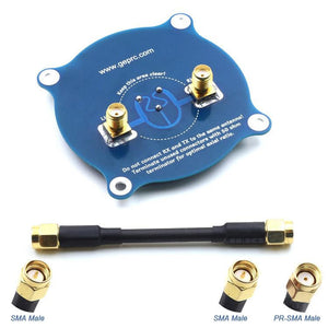 Antenne émettrice-réceptrice GEPRC Triple Feed Patch-1 5,8 GHz SMA mâle/PR-SMA mâle compatible avec Fatshark