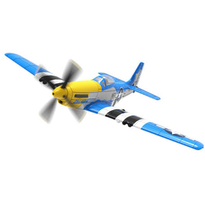 VolantexRC Mini Mustang P-51D V2 EPP, envergure 400 mm, 2,4 GHz, 4 canaux, gyroscope 6 axes, voltige aérienne simplifiée, système de stabilisation XPilot, avion RC d'entraînement prêt à voler (RTF) pour débutants