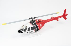 Hélicoptère radiocommandé FLY WING Bell 206 V3/V4 Classe 470 6CH avec moteur brushless, GPS, maintien d'altitude et échelle.