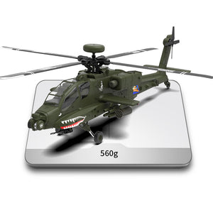 Hélicoptère radiocommandé YXZNRC F11 AH-64D Apache 2,4 GHz 6 canaux, gyroscope 6 axes, double moteur brushless, échelle 1:32, sans barre de stabilisation, compatible avec le protocole Futaba S-FHSS.
