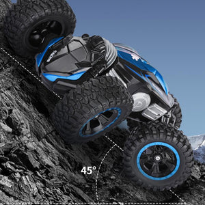Voiture télécommandée tout-terrain Rock Crawler 2,4 GHz, Monster Truck 4x4 à double moteur, voiture de course électrique, jouet RTR, buggy rechargeable, voiture de loisirs