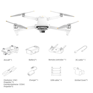 Drone FIMI X8 PRO GPS avec caméra 4K, nacelle 3 axes, autonomie de vol de 37 min, portée de 15 km en FPV, détection d'obstacles, quadricoptère radiocommandé professionnel