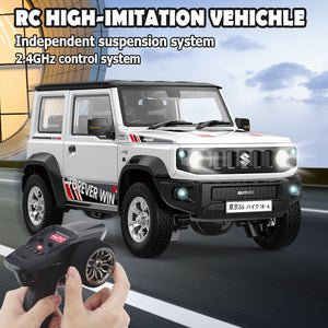 Voiture radiocommandée HG HG4-53 TRASPED 1/16 2.4G 3WD pour SUZUKI JIMNY, crawler tout-terrain avec lumières LED et sons simulés, prête à rouler (RTR), modèle réduit entièrement proportionnel.