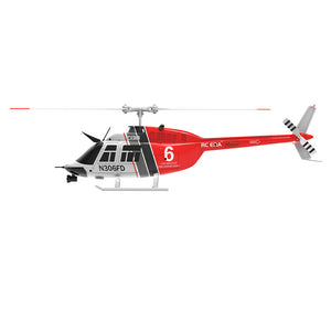 Hélicoptère radiocommandé Bell 206 2.4G 6CH 6 axes avec gyroscope et GPS, échelle 1:33, maintien d'altitude, sans barre de stabilisation, prêt à voler (RTF).