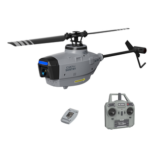 Hélicoptère radiocommandé RC ERA C127AI 2.4G 4CH Brushless avec gyroscope 6 axes, caméra grand angle 720p, localisation par flux optique, maintien d'altitude, vol stationnaire intelligent sans barre de stabilisation, prêt à voler.