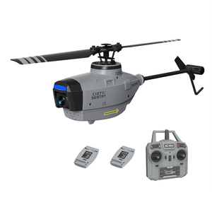 Hélicoptère radiocommandé RC ERA C127AI 2.4G 4CH Brushless avec gyroscope 6 axes, caméra grand angle 720p, localisation par flux optique, maintien d'altitude, vol stationnaire intelligent sans barre de stabilisation, prêt à voler.