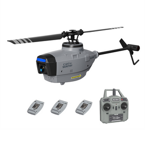 Hélicoptère radiocommandé RC ERA C127AI 2.4G 4CH Brushless avec gyroscope 6 axes, caméra grand angle 720p, localisation par flux optique, maintien d'altitude, vol stationnaire intelligent sans barre de stabilisation, prêt à voler.