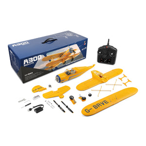 XK A300-Beech D17S 550 mm d'envergure 2,4 GHz 4 canaux 3D/6G Avion RC biplan à voilure fixe en EPP, prêt à voler 