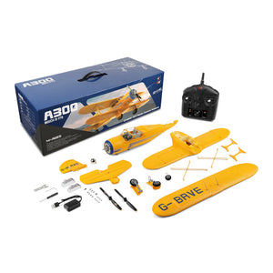 XK A300-Beech D17S 550 mm d'envergure 2,4 GHz 4 canaux 3D/6G Avion RC biplan à voilure fixe en EPP, prêt à voler 