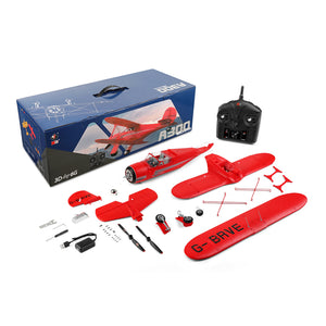 XK A300-Beech D17S 550 mm d'envergure 2,4 GHz 4 canaux 3D/6G Avion RC biplan à voilure fixe en EPP, prêt à voler 