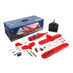 XK A300-Beech D17S 550 mm d'envergure 2,4 GHz 4 canaux 3D/6G Avion RC biplan à voilure fixe en EPP, prêt à voler 