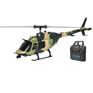 Hélicoptère radiocommandé Bell 206 2.4G 6CH 6 axes avec gyroscope et GPS, échelle 1:33, maintien d'altitude, sans barre de stabilisation, prêt à voler (RTF).