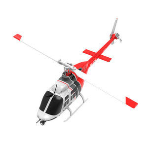Hélicoptère radiocommandé Bell 206 2.4G 6CH 6 axes avec gyroscope et GPS, échelle 1:33, maintien d'altitude, sans barre de stabilisation, prêt à voler (RTF).