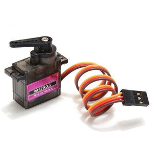 4 servos micro RC à engrenages métalliques MG90S 13,4 g pour mini-voitures / mini-bateaux / hélicoptères et avions
