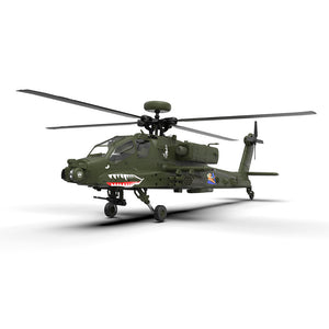 Hélicoptère radiocommandé YXZNRC F11 AH-64D Apache 2,4 GHz 6 canaux, gyroscope 6 axes, double moteur brushless, échelle 1:32, sans barre de stabilisation, compatible avec le protocole Futaba S-FHSS.