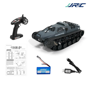 JJRC D843 RC Crawler Char tout-terrain 4x4 haute vitesse, voiture RC 2,4 GHz, camion militaire RC 1/12, char de drift RC pour enfants et adultes