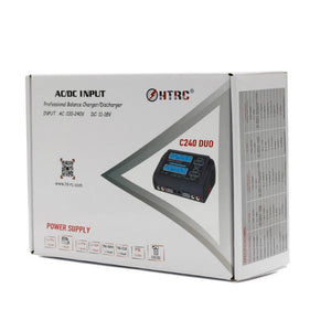 Chargeur d'équilibrage HTRC C240 ​​DUO 150 W à double canal pour batteries RC