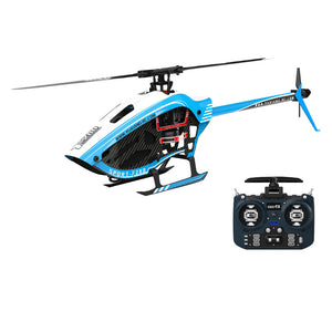 Hélicoptère radiocommandé XZNRC F280 2.4G 6CH avec gyroscope 6 axes, double moteur brushless à entraînement direct 3D6G et système Flybarless