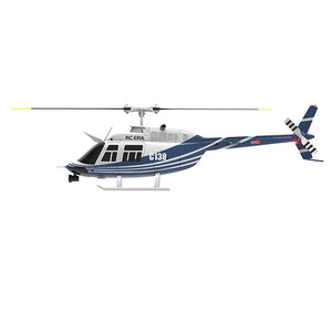 Hélicoptère radiocommandé Bell 206 2.4G 6CH 6 axes avec gyroscope et GPS, échelle 1:33, maintien d'altitude, sans barre de stabilisation, prêt à voler (RTF).