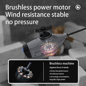 Hélicoptère radiocommandé RC ERA C127AI 2.4G 4CH Brushless avec gyroscope 6 axes, caméra grand angle 720p, localisation par flux optique, maintien d'altitude, vol stationnaire intelligent sans barre de stabilisation, prêt à voler.