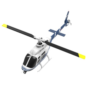 Hélicoptère radiocommandé Bell 206 2.4G 6CH 6 axes avec gyroscope et GPS, échelle 1:33, maintien d'altitude, sans barre de stabilisation, prêt à voler (RTF).