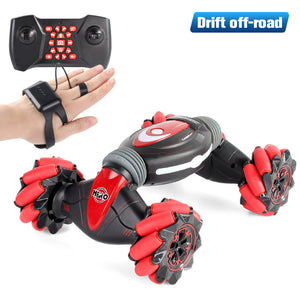 Voiture télécommandée acrobatique à induction gestuelle, véhicule tout-terrain avec lumières, musique, drift et conduite latérale, jouet RC, cadeau pour enfants