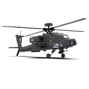 YXZNRC F11-S 1:32 AH-64 Apache - Hélicoptère radiocommandé prêt à voler (RTF) - GPS 2,4 GHz 6 canaux avec maintien d'altitude, positionnement par flux optique, caméra FPV 5,8 GHz, double moteur brushless et sans barre de stabilisation