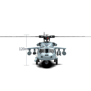 Hélicoptère YXZNRC F09-H SH60 Black Hawk à l'échelle 1/47, 2,4 GHz, 8 canaux, gyroscope 6 axes, GPS, transmission d'images 5,8 GHz