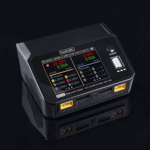 Chargeur/déchargeur intelligent double canal ToolkitRC M6DAC DC 350W x 2 15A AC 700W 25A pour batteries LiPo 1-6S