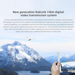 Drone FIMI X8 PRO GPS avec caméra 4K, nacelle 3 axes, autonomie de vol de 37 min, portée de 15 km en FPV, détection d'obstacles, quadricoptère radiocommandé professionnel