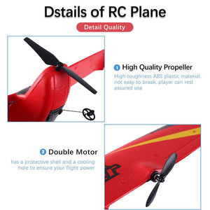 Planeur gyroscopique Z50 2,4 GHz en mousse EPP, batterie 300 mAh, avion télécommandé, jouet pour garçon - Rouge