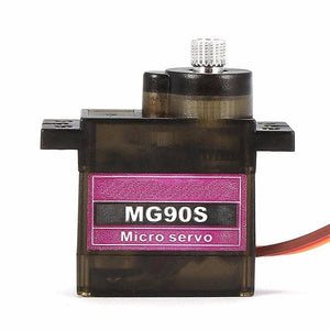 Lot de 6 servos micro RC à engrenages métalliques MG90S 13,4 g pour mini-voitures / mini-bateaux / hélicoptères et avions