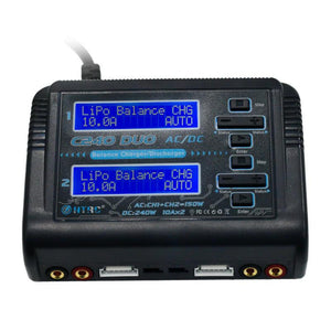Chargeur d'équilibrage HTRC C240 ​​DUO 150 W à double canal pour batteries RC