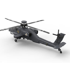 YXZNRC F11-S 1:32 AH-64 Apache - Hélicoptère radiocommandé prêt à voler (RTF) - GPS 2,4 GHz 6 canaux avec maintien d'altitude, positionnement par flux optique, caméra FPV 5,8 GHz, double moteur brushless et sans barre de stabilisation