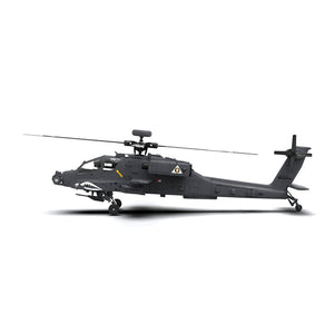 YXZNRC F11-S 1:32 AH-64 Apache - Hélicoptère radiocommandé prêt à voler (RTF) - GPS 2,4 GHz 6 canaux avec maintien d'altitude, positionnement par flux optique, caméra FPV 5,8 GHz, double moteur brushless et sans barre de stabilisation