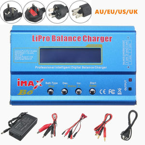 Chargeur d'équilibrage de batterie LiPo iMAX B6 80 W 6 A avec adaptateur secteur