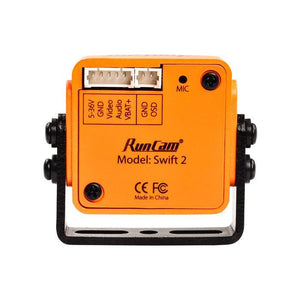 Caméra FPV RunCam Swift 2 Micro avec OSD, microphone, capteur CCD 1/3", 600 lignes TV, PAL, champ de vision 130/150/165°, objectif 2,5 mm/2,3 mm/2,1 mm