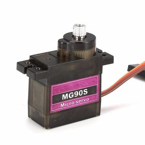 Lot de 6 servos micro RC à engrenages métalliques MG90S 13,4 g pour mini-voitures / mini-bateaux / hélicoptères et avions